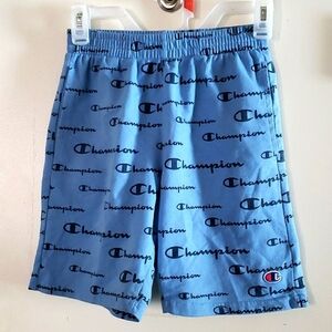 Champion Life® Men's Reverse Weave™ Pull-on Shorts with Allover Logo in Blue M